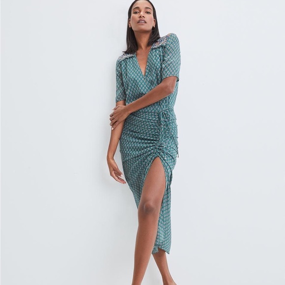 NWT Veronica Beard Mariposa Silk Maxi Dress. Size 4. - Picture 4 of 9